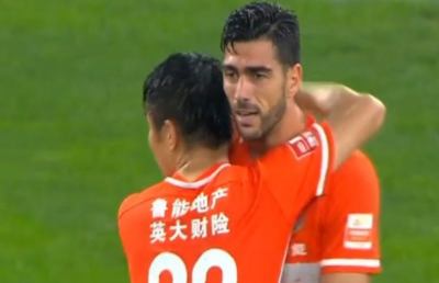 Graziano Pellè, primo gol della sua ricchissima avventura in Cina