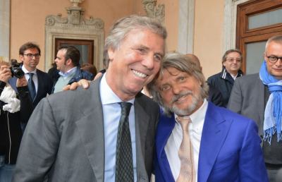 Ferrero e Preziosi, baci e abbracci nel giorno del calendaro di Serie A