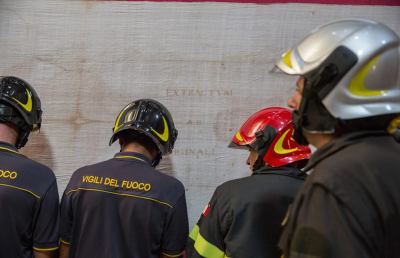 Terremoto, recuperata Sindone di Arquata dalla chiesa di San Francesco