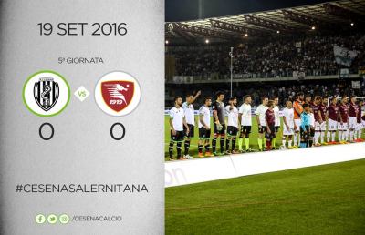 Cesena-Salernitana 0-0, i romagnoli attaccano a testa bassa ma non sfondano