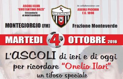 Ascoli Club “Rozzi” Montegiorgio, evento in ricordo del tifoso Onelio Ilari