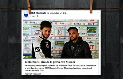 Monticelli, ingaggiato il portiere classe 1995 Riccardo Marani