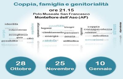 Montefiore dell’Aso, un ciclo d'incontri su ''Coppia, famiglia e genitorialità''