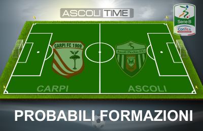 Carpi-Ascoli, probabili formazioni della sfida tra emiliani e marchigiani