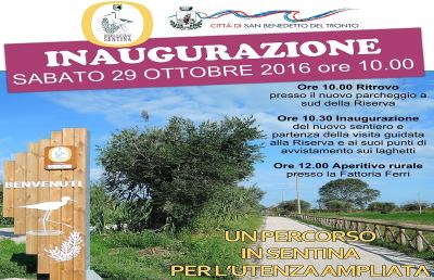 Riserva Sentina: inaugurazione di un percorso per disabili 