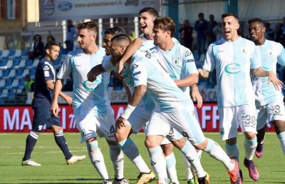 Serie B 12° turno: volano Entella, Frosinone e Cittadella. Vittoria scacciacrisi per il Bari