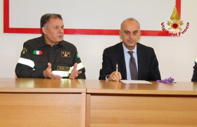 Ascoli Piceno: il sottosegretario Bocci in visita al Comando Vigili del Fuoco