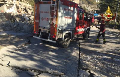 Terremoto 30 Ottobre, le immagini dei Vigili del Fuoco nelle zone più colpite