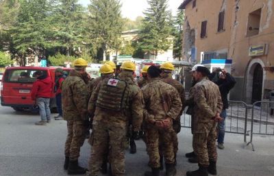Terremoto, la Difesa mette subito a disposizione 1237 militari e 334 mezzi