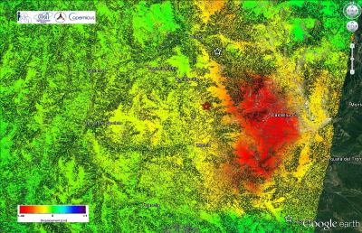 Terremoto, impressionanti immagini radar: suolo deformato per 130 km quadrati