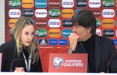 San Marino-Germania 0-8: gaffe della traduttrice, il ct Loew la consola... 