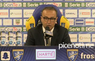 Frosinone-Ascoli 3-1, Marino: “Raramente loro si affacciavano nella nostra metà campo”