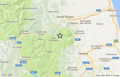 Terremoto, scossa di magnitudo 3.7 con epicentro in provincia di Teramo