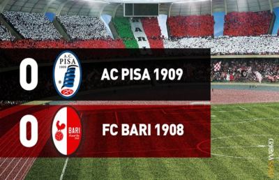 Pisa-Bari 0-0, all'Arena clima di festa ma i pugliesi riescono a tener botta