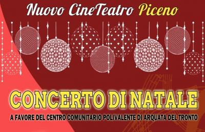 Nuovo Cineteatro Piceno, concerto natalizio per Centro Comunitario Polivalente ad Arquata