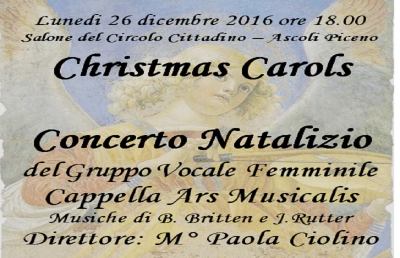Ascoli Piceno, concerto natalizio dell'Esemble femminile ''Cappella Ars Musicalis''