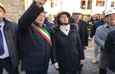 Boldrini di nuovo nelle zone terremotate: “Devastazione ma tanta voglia di ricostruire”