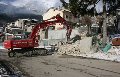 Vigili del Fuoco Ascoli, smontato un immobile a Pretare di Arquata