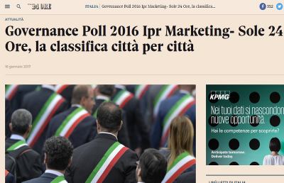 Ascoli Piceno, sindaco Castelli al 26° posto nella Governance Poll 2016