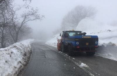 Neve, continua il lavoro della turbina modenese tra Palmiano e Venarotta