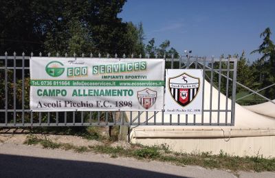 Ascoli Picchio, allenamento all'Eco Services sotto lo sguardo del patron Bellini