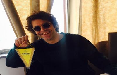 Fermana, avvicinamento al Monticelli con gagliardetto speciale a Samuele Bersani