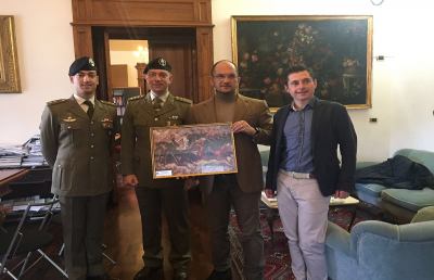 Operazione “Strade Sicure”, militari Novara omaggiano con un quadro sindaco Ascoli