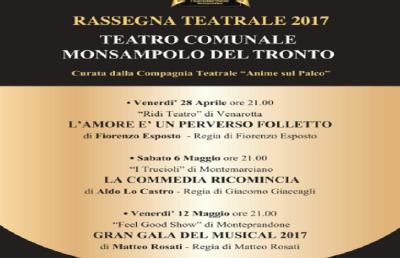 Monsampolo del Tronto, al via la rassegna teatrale ''Anime sul palco''