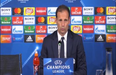 Juventus-Barcellona 3-0, Allegri: ''Siamo a metà dell'opera''