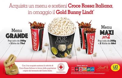 Uci Cinemas, Coca-Cola HBC Italia e Lindt in aiuto Croce Rossa per attività post sisma