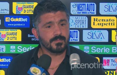 Pisa-Benevento 0-3, le voci di Gattuso e Baroni post gara