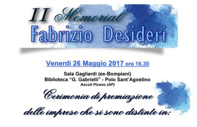 Confartigianato Ascoli, appuntamento con il Memorial Fabrizio Desideri  	