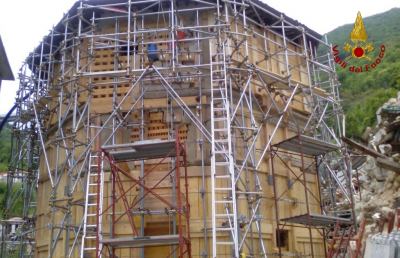 Vigili del fuoco Ascoli, terminati lavori alla “chiesetta ottagonale” di Capodacqua