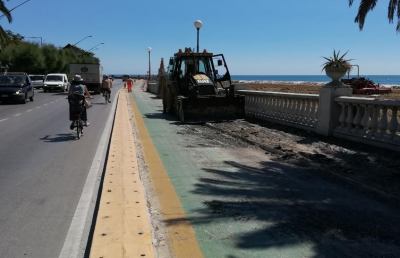 San Benedetto, lavori di miglioramento per la pista ciclabile del lungomare