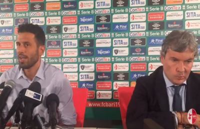 Bari, Sogliano presenta in conferenza stampa il nuovo allenatore Grosso