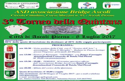 Ascoli, appuntamento con il torneo di bridge dedicato alla Quintana