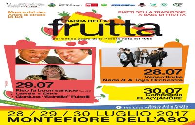 Montefiore dell’Aso, appuntamento con la storica ''Sagra della Frutta''
