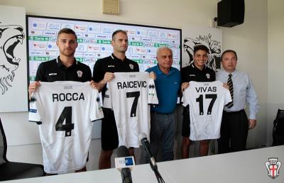 Pro Vercelli: ds Varini presenta nuovi acquisti Raicevic, Rocca e Vivas