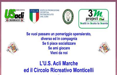 Ascoli: “3m project-Metti in moto la mente”, proseguono corsi e tornei di burraco