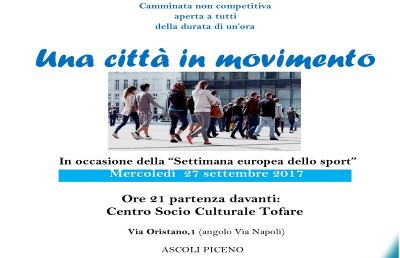 Ad Ascoli Piceno appuntamento con ''Una città in movimento''