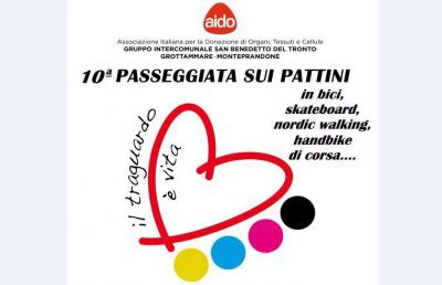 San Benedetto del Tronto, passeggiata sui pattini ''Il traguardo è vita''