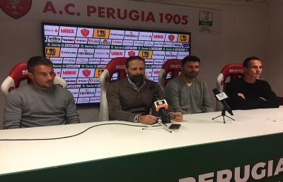 Perugia in crisi: conferenza stampa infuocata di Santopadre con Goretti, Volta e Brighi