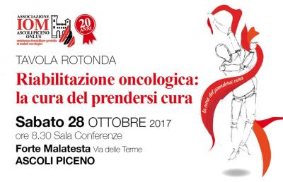  Ascoli, tavola rotonda ''Riabilitazione oncologica: la cura del prendersi cura''