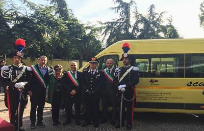 Unione Comuni Vallata del Tronto, Arma dei Carabinieri dona uno scuolabus