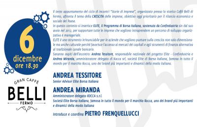 Confindustria Centro Adriatico, a Fermo il terzo appuntamento del ciclo “Storie di Imprese”