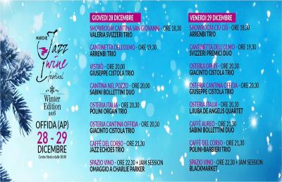 Offida, appuntamento il 28 e 29 Dicembre per il Marche Jazz Wine Winter Edition