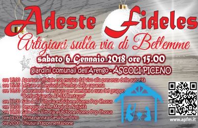 Ascoli Piceno, scatta seconda edizione “Adeste Fideles, Artigiani sulla via di Betlemme”