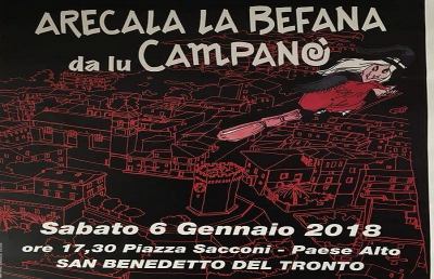 Paese Alto San Benedetto, torna l'appuntamento ''Arecala la Befana da lu Campanò''