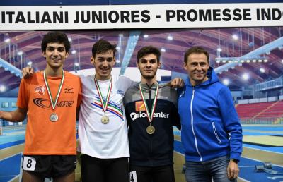 Atletica, tre medaglie per le Marche nella prima giornata dei Tricolori indoor