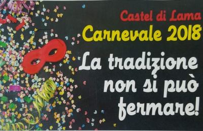 Castel di Lama, Carnevale in piazza al motto di ''La tradizione non si può fermare!''